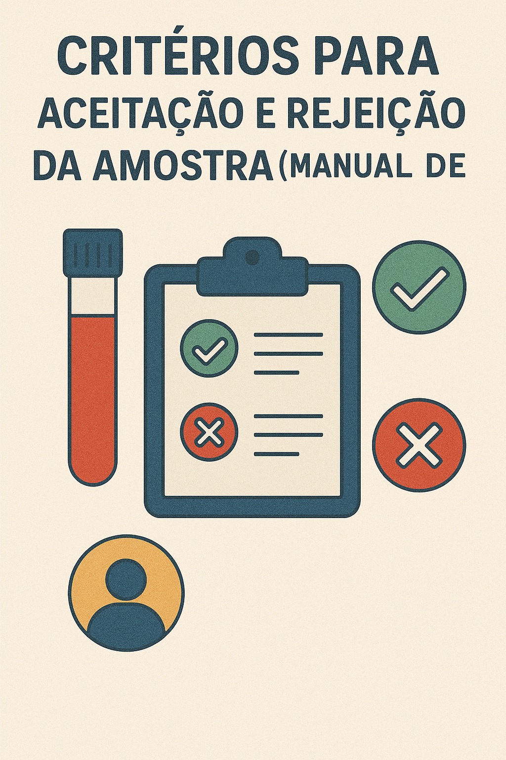 CRITÉRIOS PARA ACEITAÇÃO E REJEIÇÃO DA AMOSTRA (MANUAL DE COLETA)